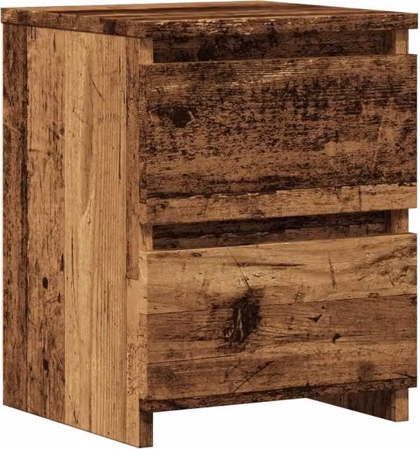 Berkfield Home Bedside Cabinet in Old Wood Brown, W/D/H: 30 x 30 x 40 cm – 1
