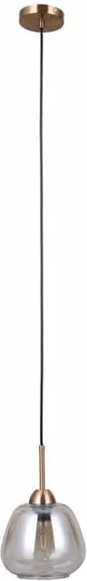 Netlighting Felis Slim Pendant Ceiling Light in Gold/Brass with Transparent Glass