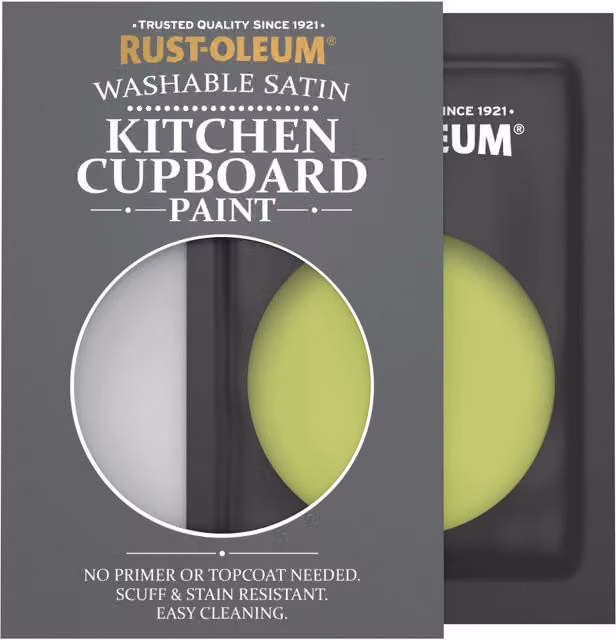 Rust-Oleum Kitchen Cupboard Satin Finish Tester Sachet in Key Lime Green, 10ml
