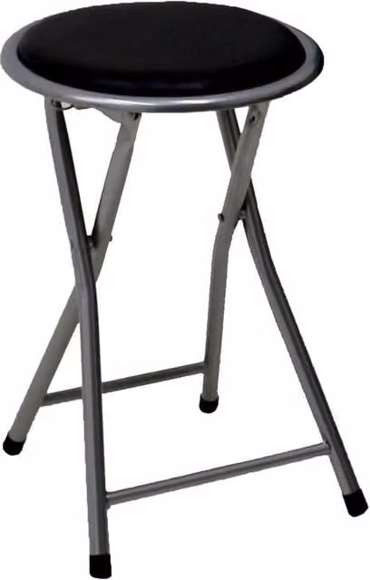 FLAVORA Black Foldable Padded Metal Bar Stool – 1