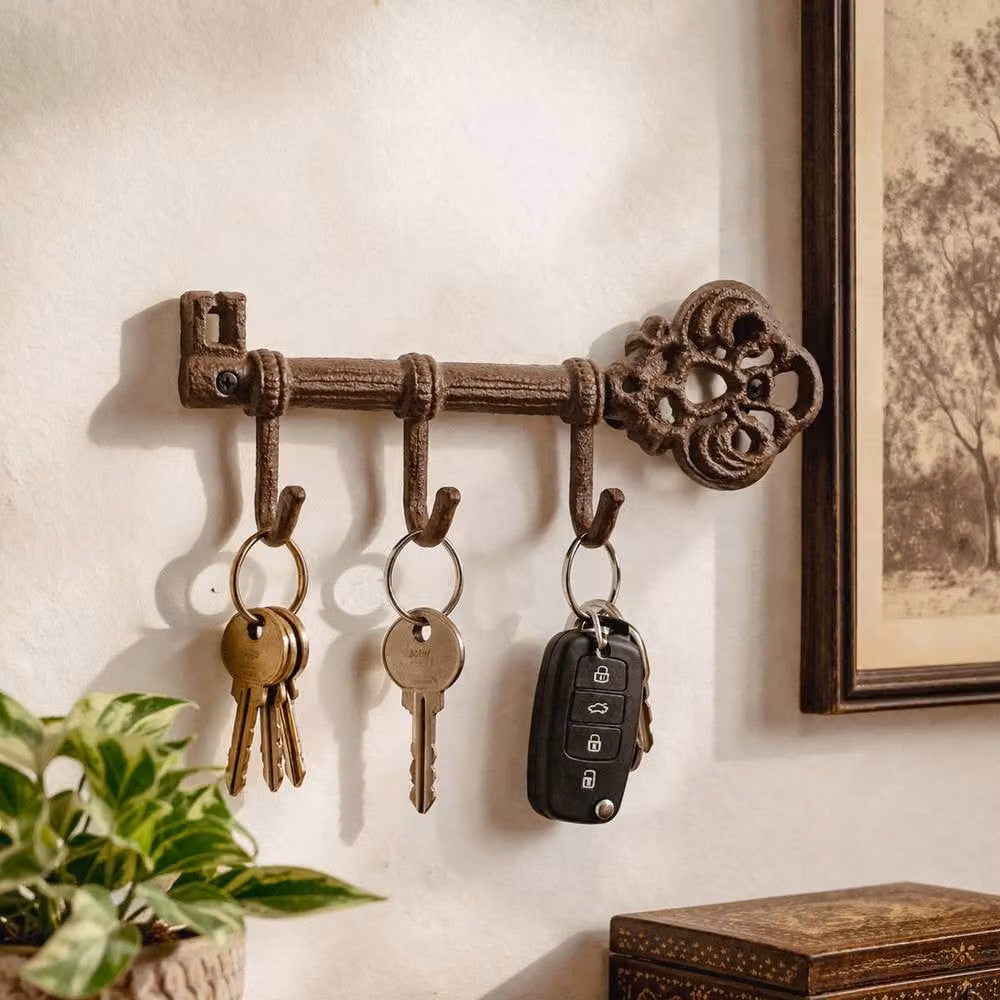 Marco Paul Brown Cast Iron Wall Mounted Key Holder Hook – 4