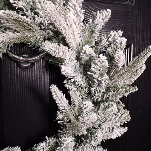 Samuel ALEXANDER 45cm Snow Flocked Green Christmas Wreath – 5