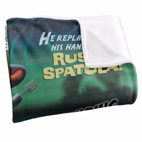 LOGOVISION Nickelodeon Spongebob Hash Slinging Slasher Multicolour Super Soft Silky Fleece Blanket – 3