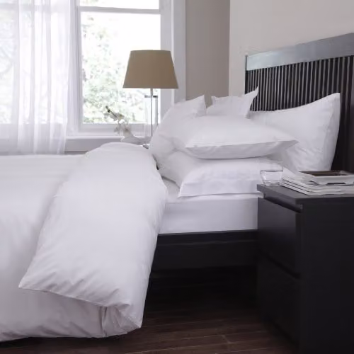 Martex Sestina White 100% Cotton Percale Fitted Sheet W/D/H: 120 x 200 x 30.48 cm – 3