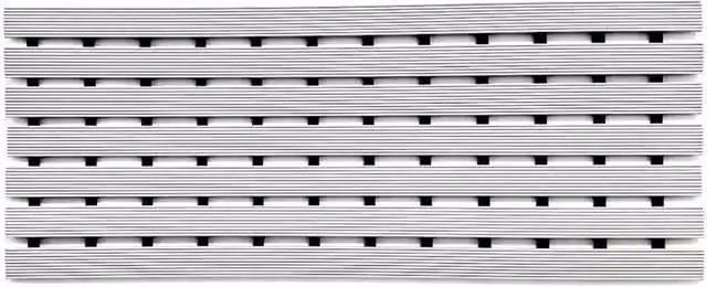 Nicoman Anti Slip PVC Duckboard Shower and Bath Mat, Grey, W: 61 cm, D: 25 cm – 1