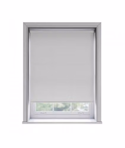 New Edge Blinds White Thermal Blackout Roller Blind, Adhesive No Drill, W: 55 cm, H: 170 cm