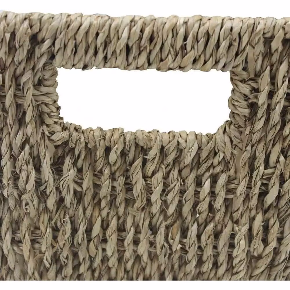 SPETLEK Seagrass Curved Newspaper and Magazine Holder in Beige – 3