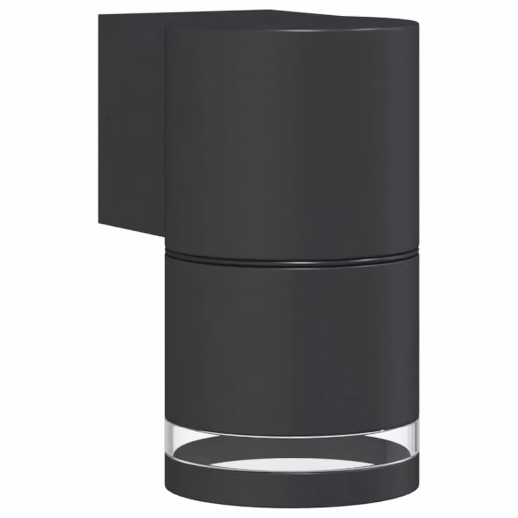 Berkfield Home Modern Black Outdoor Wall Light in Die-cast Aluminium – 2