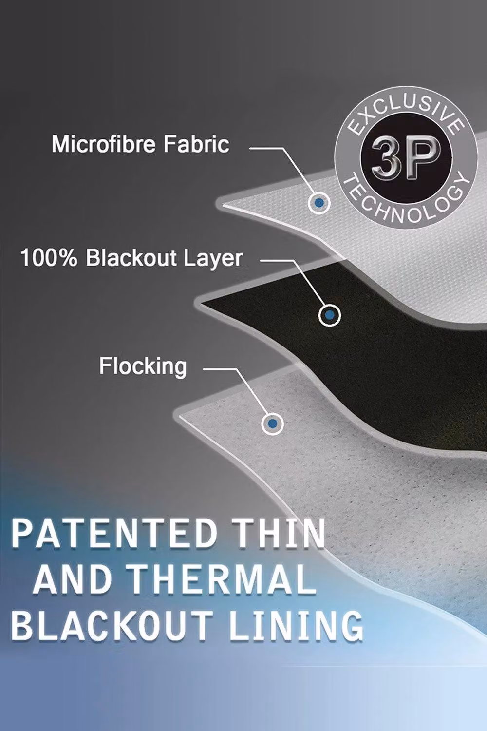 Homescapes 100% Blackout Curtain Lining Pair in Grey, Thermal Insulating Microfibre, Width: 117 cm, Height: 137 cm – 2