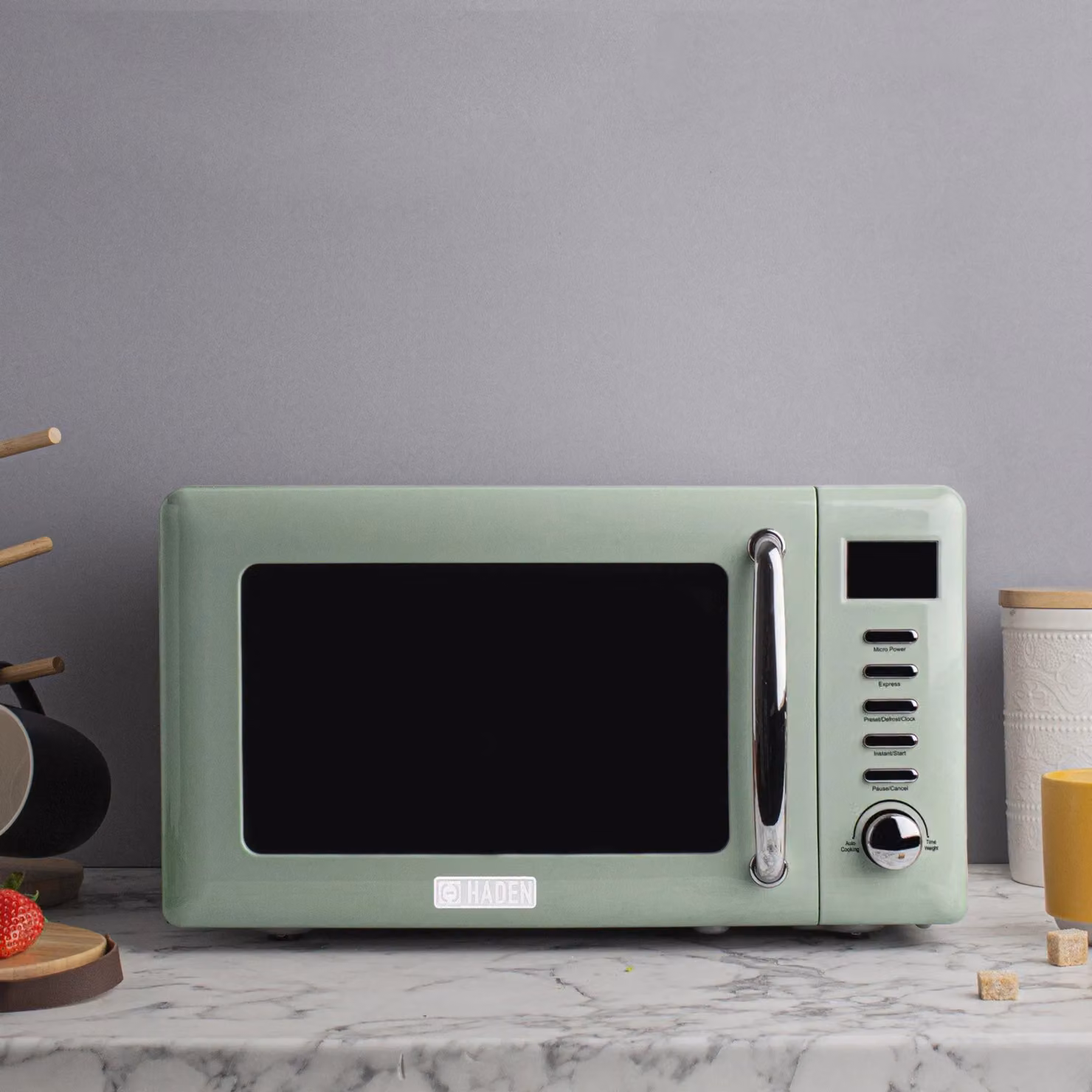 Haden Cotswold 800W Solo Countertop Microwave with 20l Capacity in Green – 2