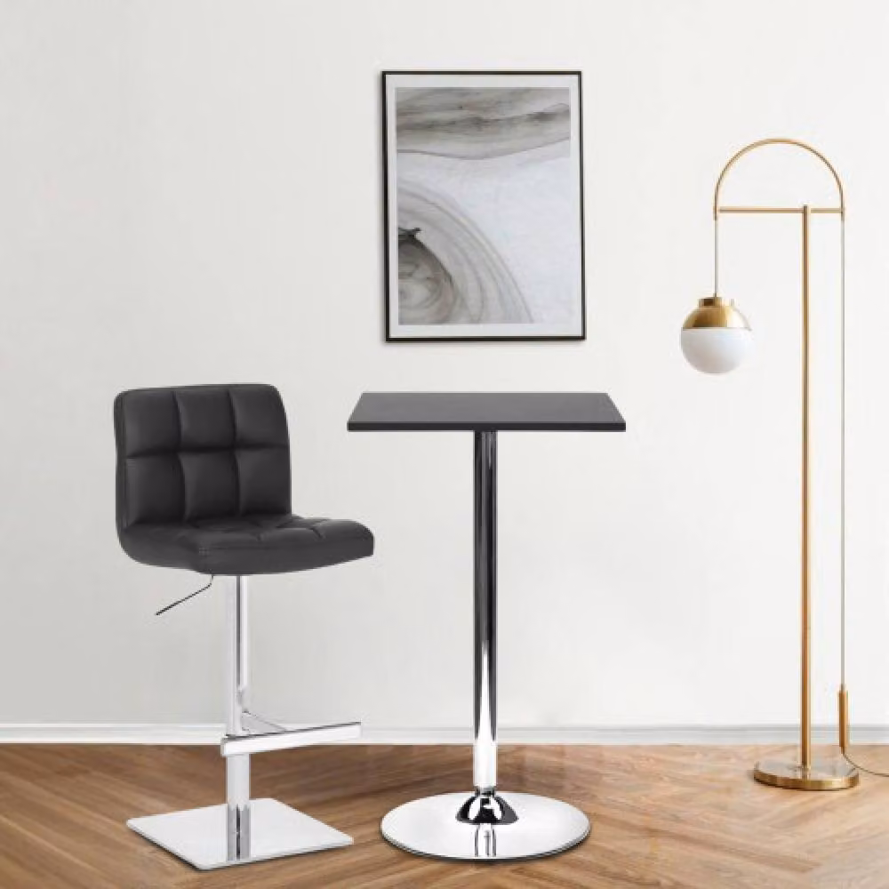 netfurniture Metropolitan Square Poseur Table in Black Wood – 2