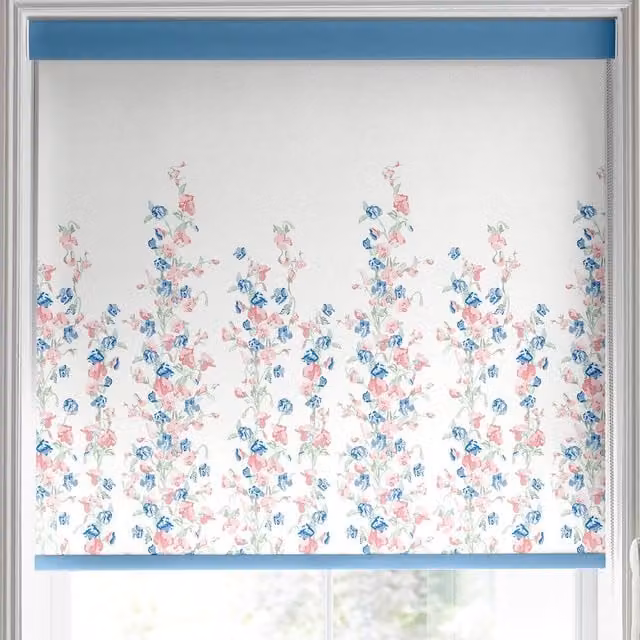Laura Ashley Charlotte Pink Floral Semi-Transparent Made to Measure Roller Blind
