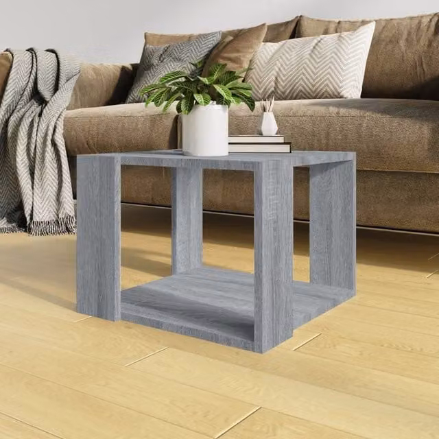 Berkfield Home Grey Sonoma Coffee Table, W/D/H: 40 x 40 x 30 cm