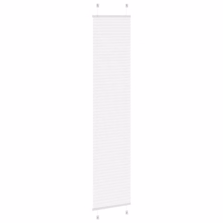 Berkfield Home Single Pleat Fabric Blind in White, W: 40 cm, H: 200 cm
