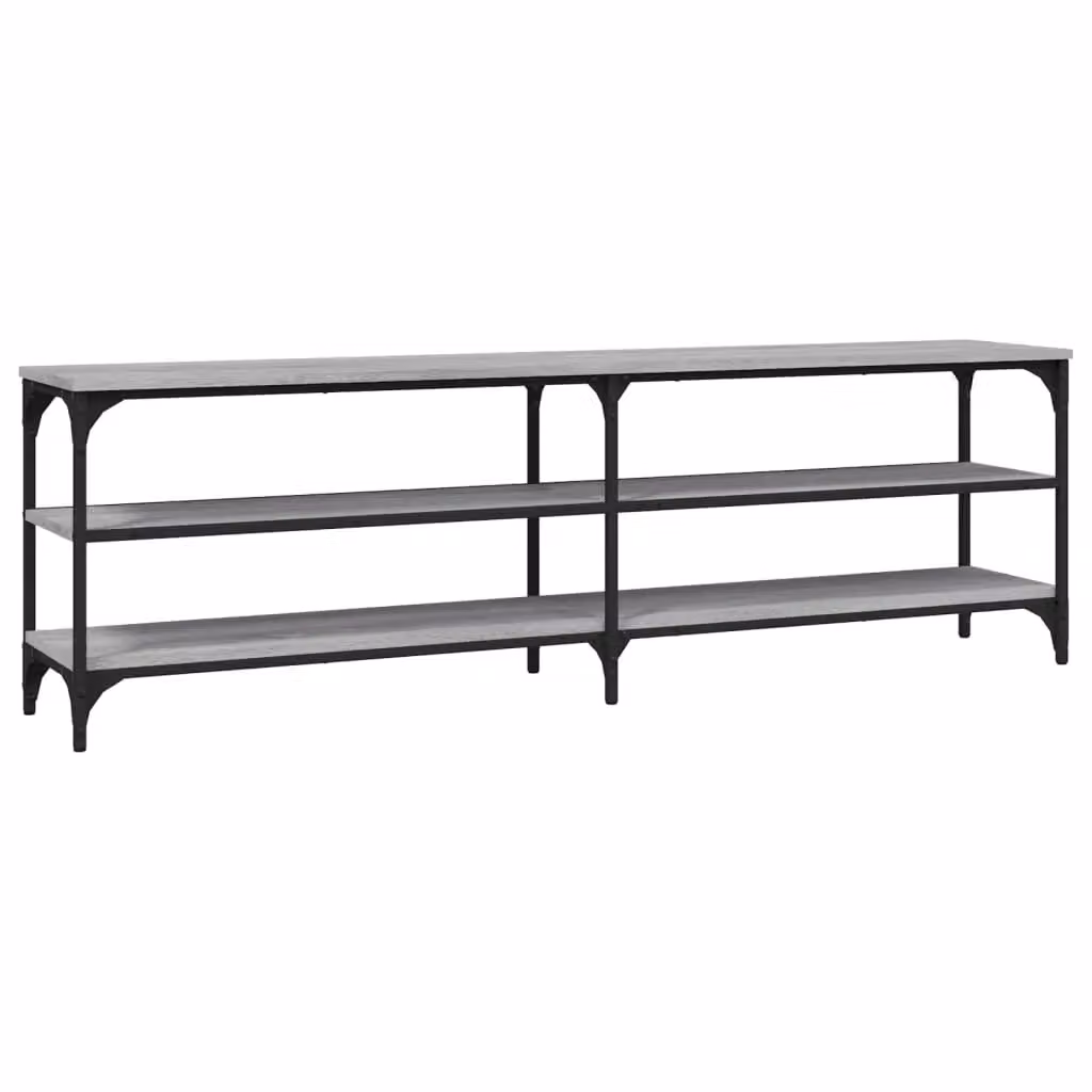 Berkfield Home Grey Sonoma TV Cabinet with Media Compartments, W/D/H: 160 x 30 x 50 cm – 2