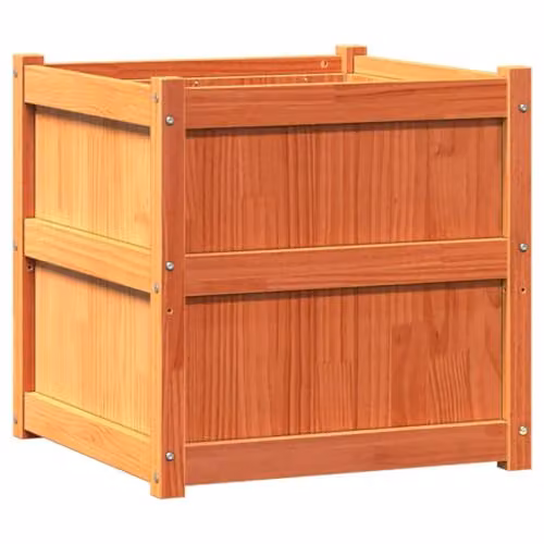 vidaXL Garden Planter Tub in Brown Solid Wood W/D/H: 60 x 60 x 60 cm