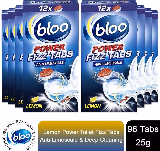 Bloo Power Toilet Fizz Tabs Blue, 8 Pack