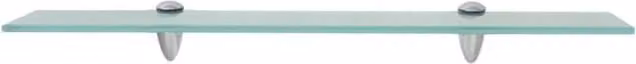 Berkfield Home Modern Floating Glass Shelves, 2 Pack, Clear, W: 60 cm, D: 20 cm