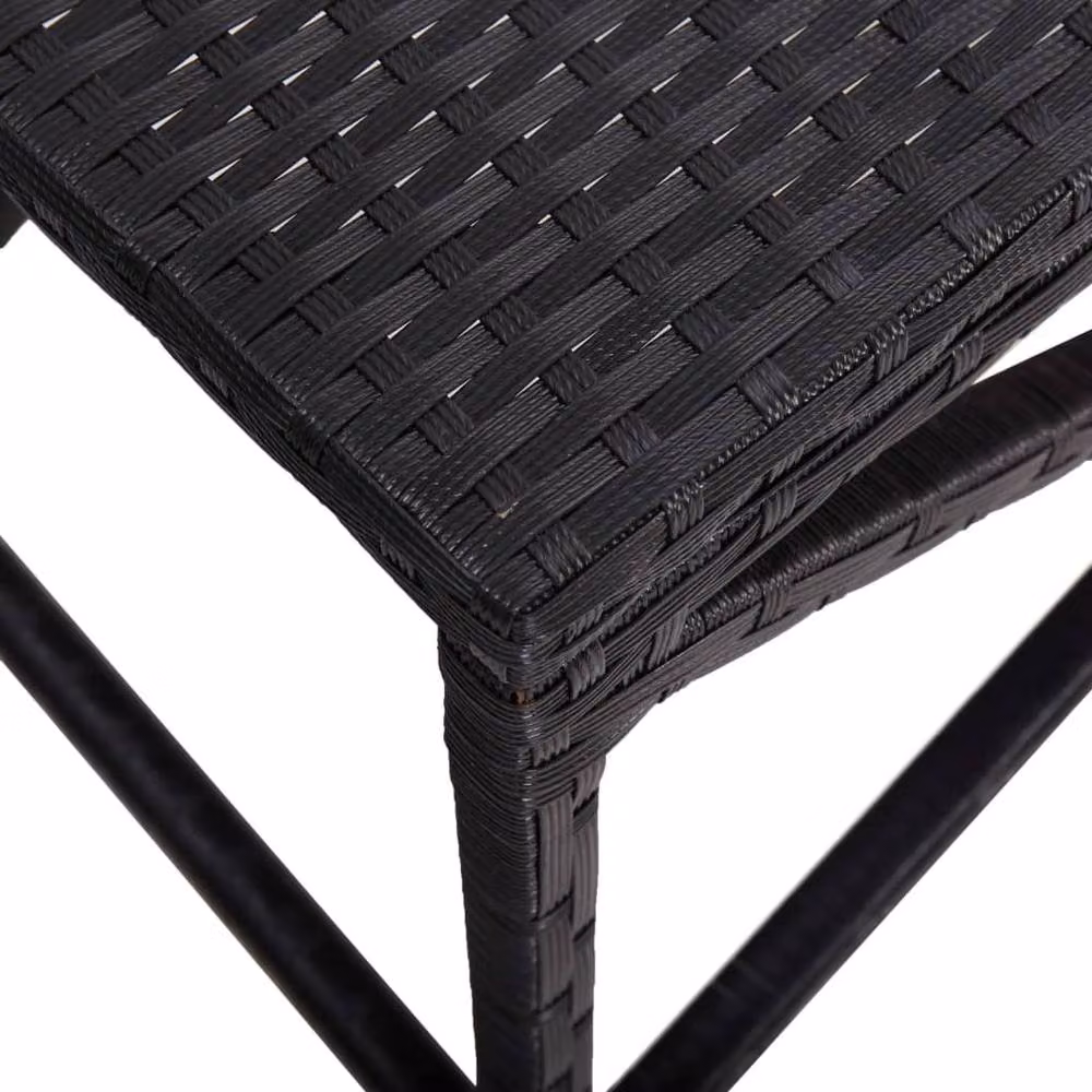 Berkfield Home Modern Poly Rattan Garden Bench in Black, Width: 120 cm – 4