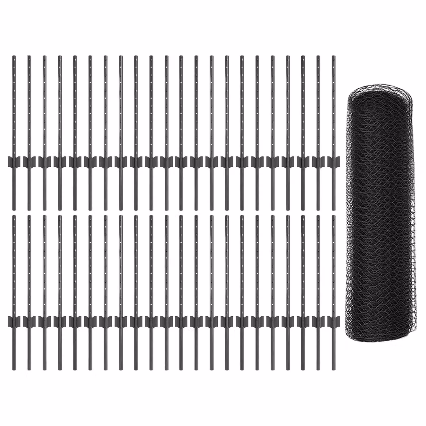 Berkfield Home Grey Galvanised Steel U-Channel Fence Posts, 11 Pieces, Height: 60 cm – 2