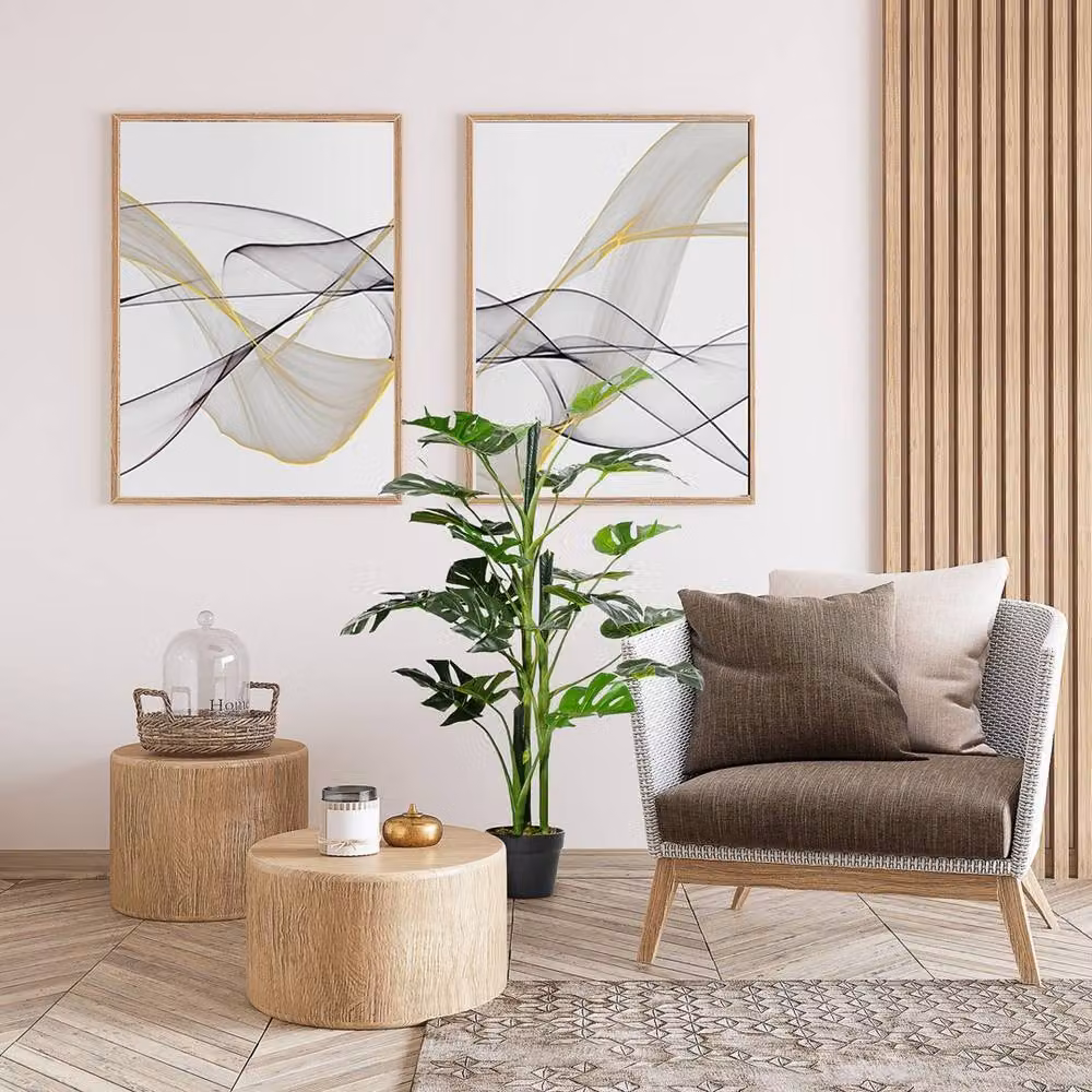 Kelvenix Artificial Monstera Tree in Green Pot – 3