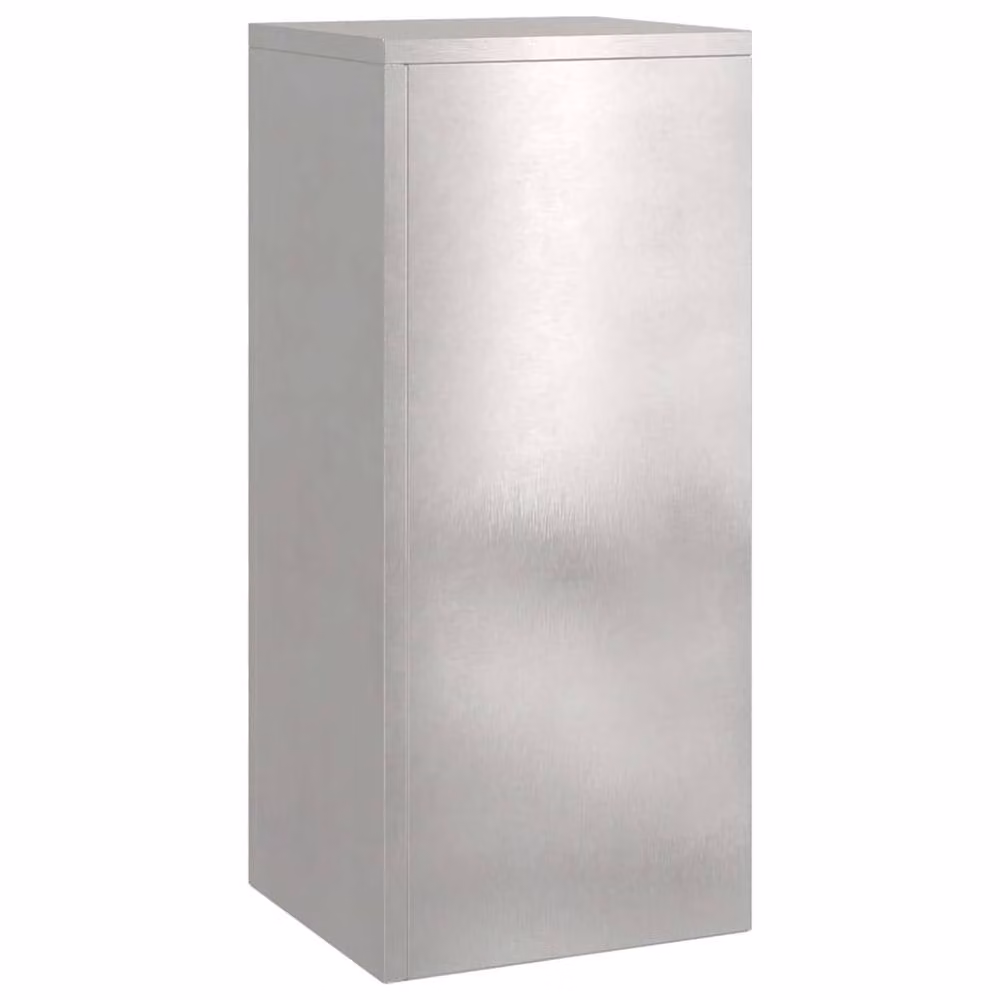 Berkfield Home Set of 2 Silver Stainless Steel Outdoor Plant Stands, W/D/H: 24 x 24 x 55 cm – 3