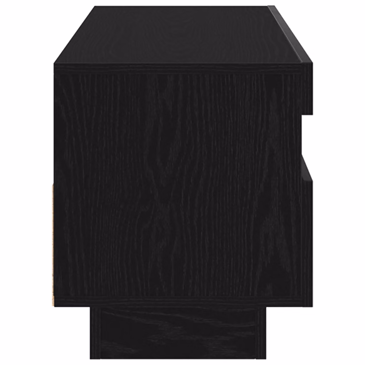 Berkfield Home Modern TV Cabinet with LED Lights in Black Oak, W/D/H: 80 x 35 x 40 cm – 4