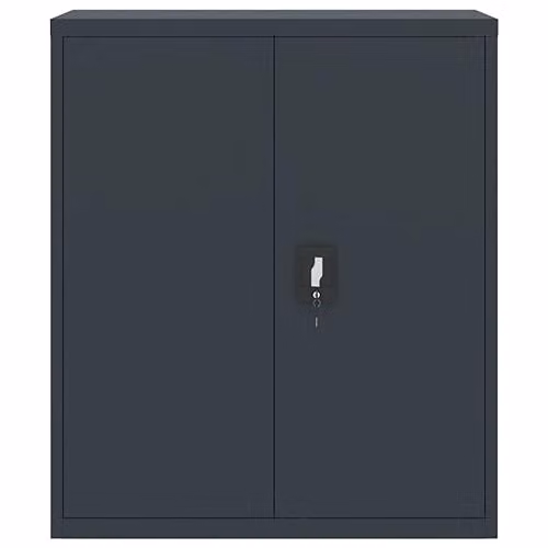 vidaXL Metal File Cabinet in Anthracite with Lock and Adjustable Shelves, W/D/H: 90 x 40 x 145 cm – 4
