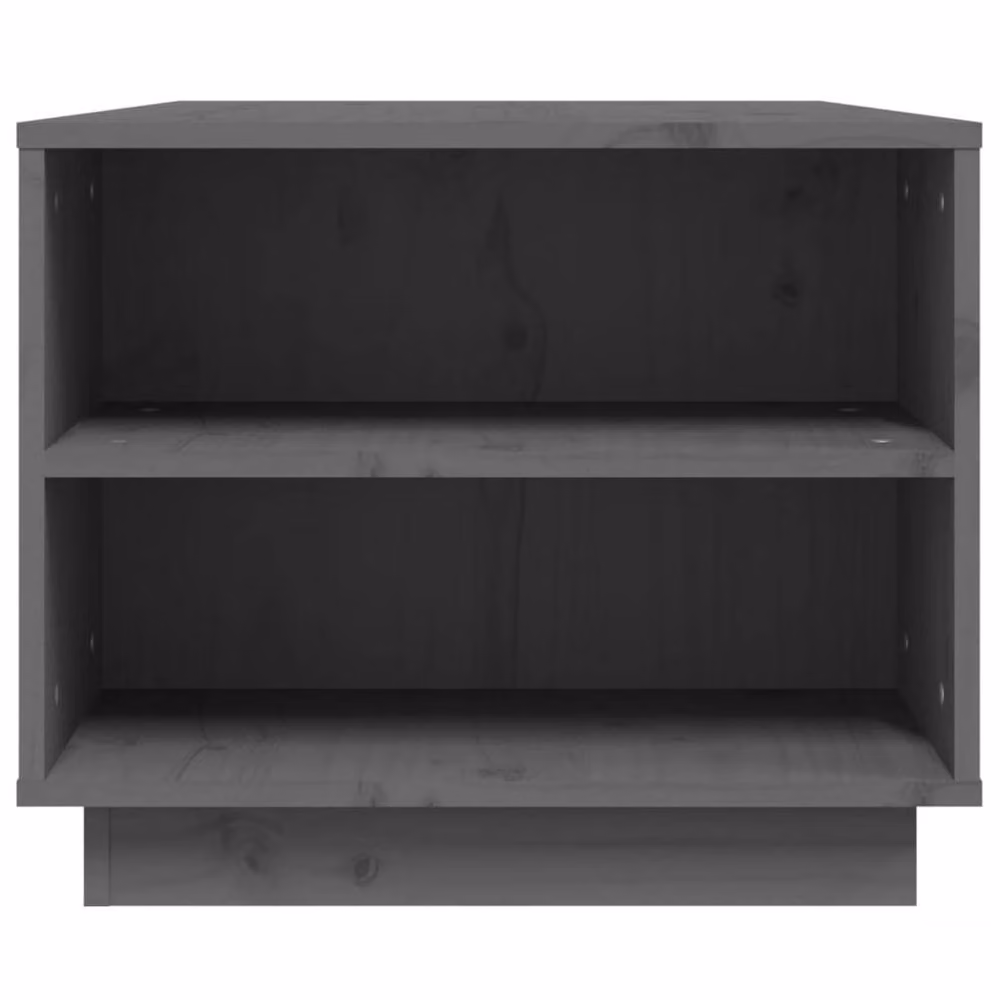 Berkfield Home Beautiful Coffee Table in Grey Solid Pine, W: 90 cm, D: 49 cm, H: 40.5 cm – 4