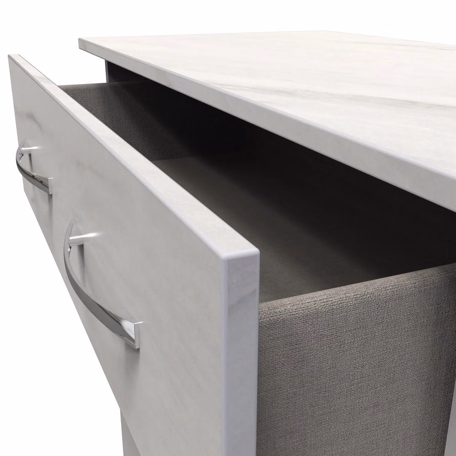 2 U Hampshire Ready Assembled 3 Drawer Deep Chest in White – 2