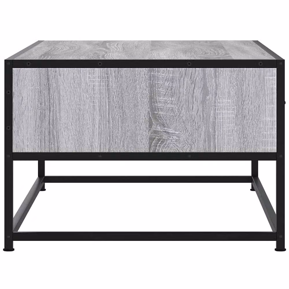 Berkfield Home Grey Sonoma Coffee Table in Engineered Wood and Metal, W: 100 cm, D: 50 cm, H: 35 cm – 4