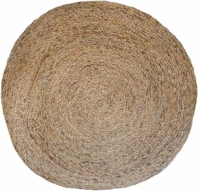 Lemon Pavilion Seagrass Christmas Tree Mat, Brown, W: 120 cm, D: 120 cm, H: 1.3 cm