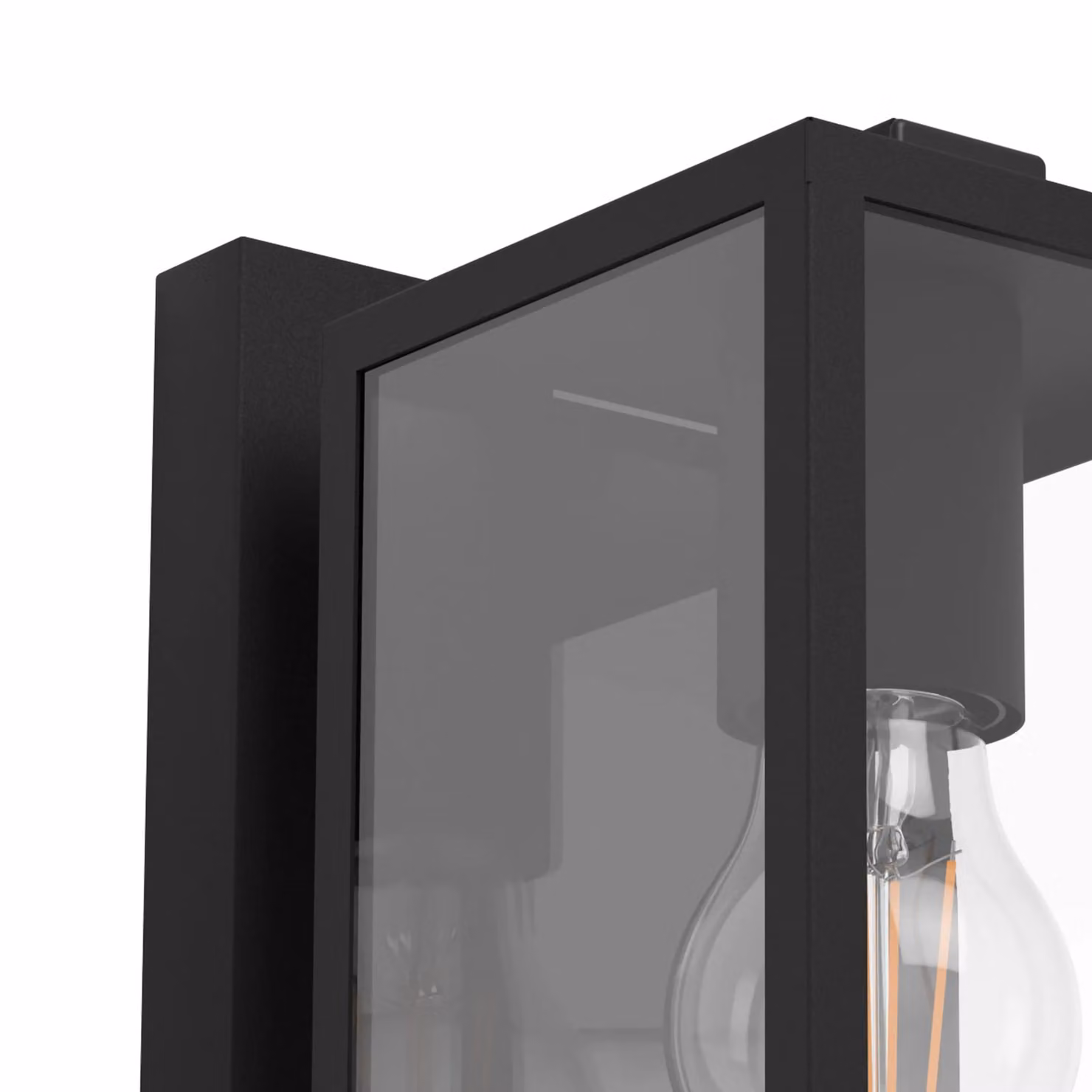 Eglo Budrone Modern Black Steel and Transparent Glass Outdoor Up and Down Wall Light – 2