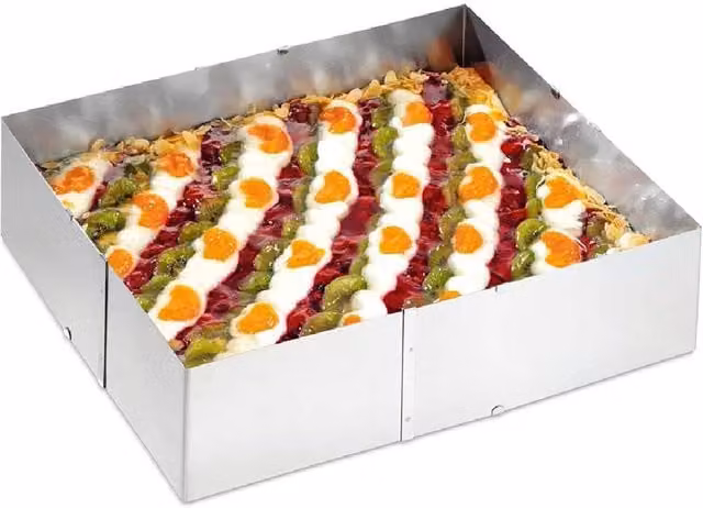Gefu UNO Rectangular Stainless Steel Baking Frame in Silver, Height: 8.5 cm