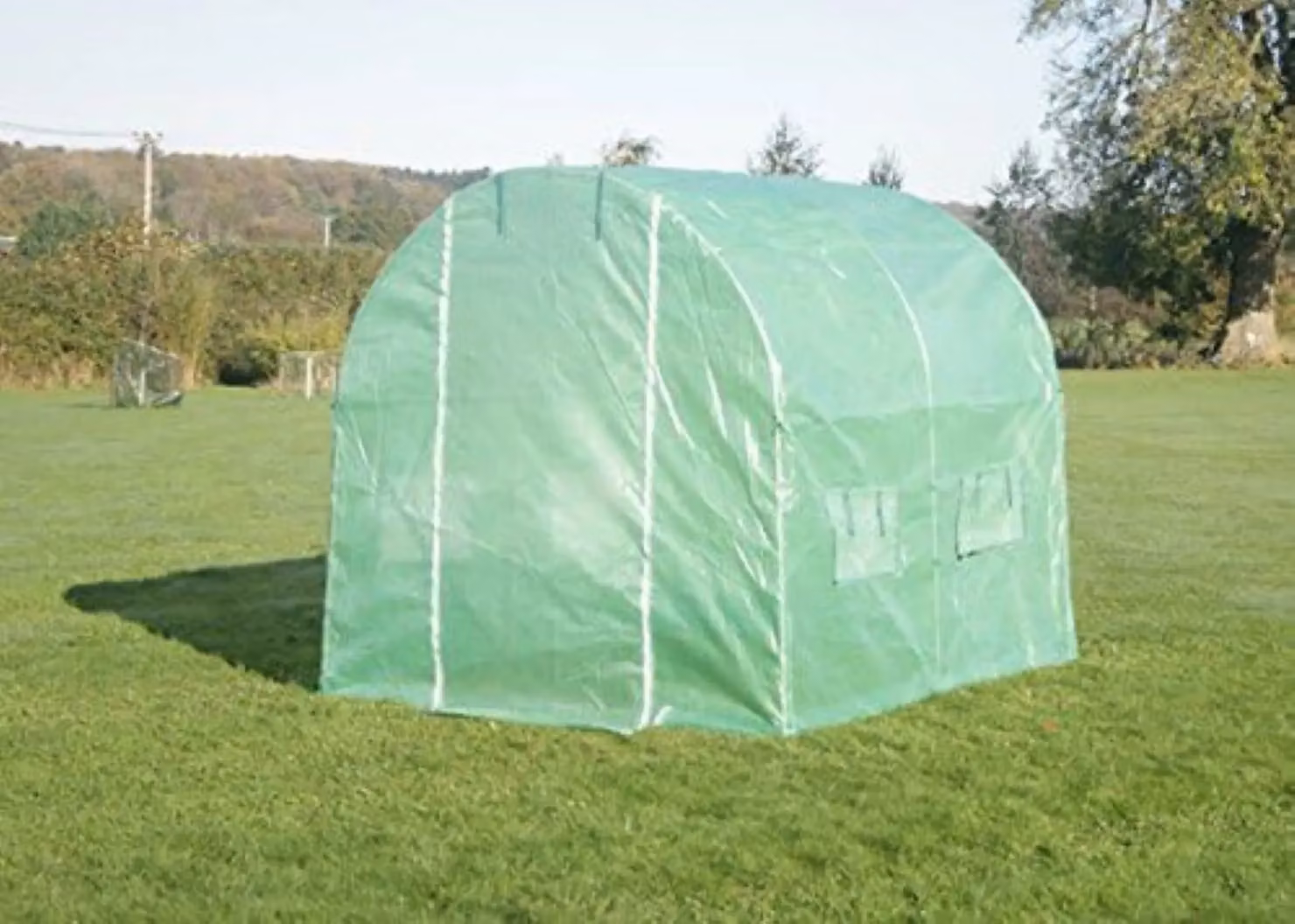 Primrose Premium Green Polytunnel with Galvanised Steel Frame W: 4 m, D: 2 m – 2