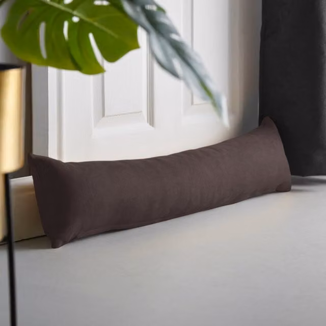 Luxury Living Alan Symonds Velvet Chenille Draught Excluder, Brown, W/D/H: 90 x 15 x 15 cm