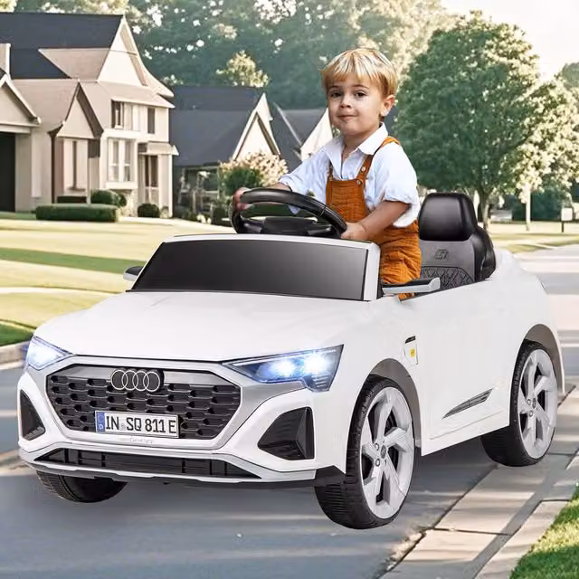 Costway Audi Electric Ride On Car for Kids, White