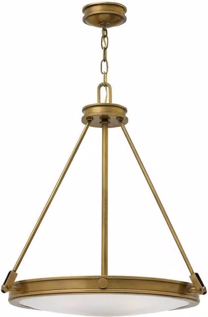 Elstead Collier 4 Light Adjustable Ceiling Pendant in Brass with Glass Shades and E14 Base