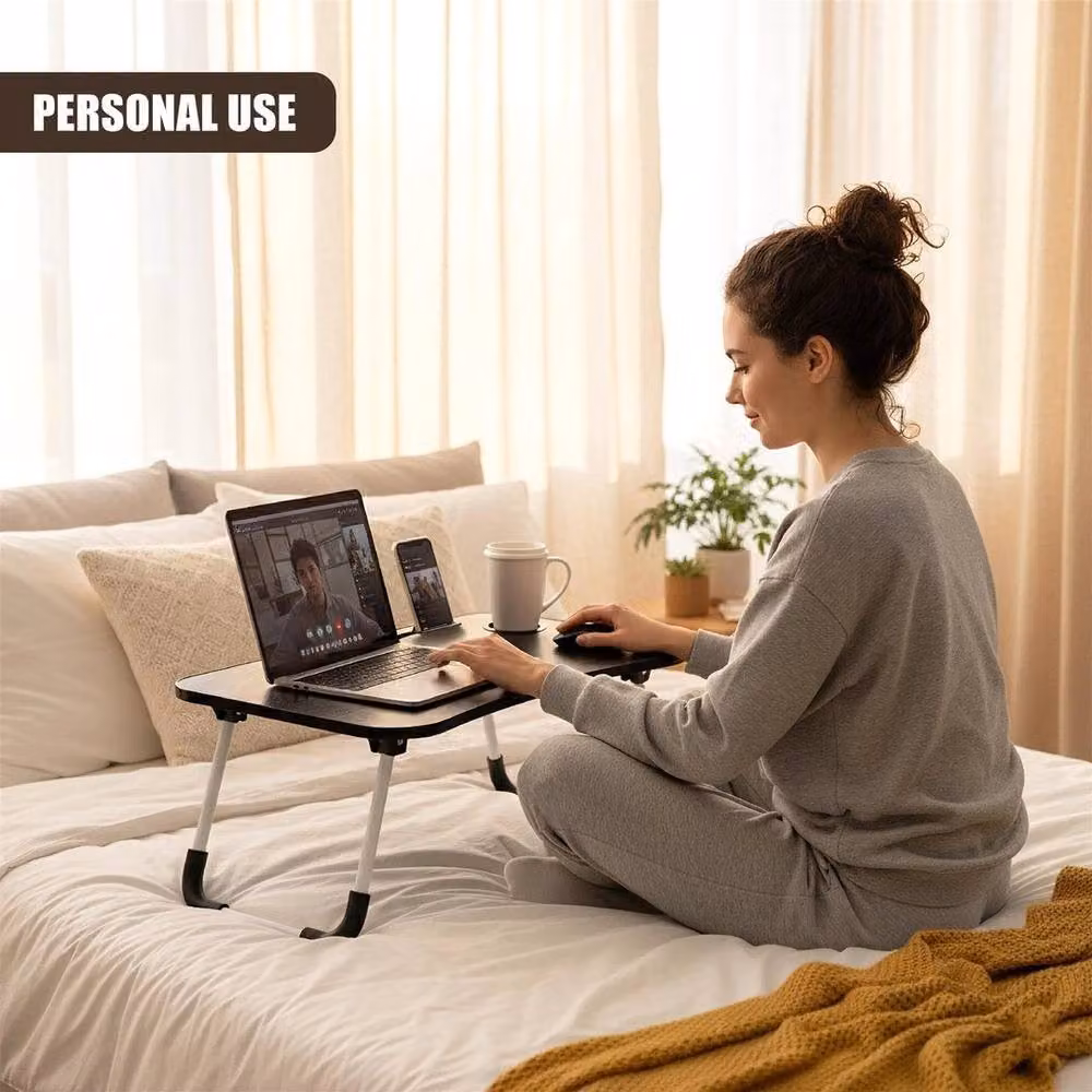 EONLION Portable Foldable Laptop Desk Table in Black, 100 cm – 3