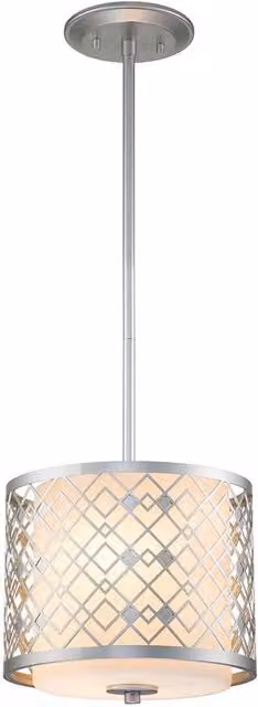 Netlighting Ziggy Cylindrical Pendant Ceiling Light in Silver