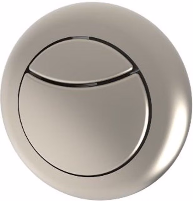 Thomas Dudley Dio Dual Flush Push Button in Brushed Nickel, Silver, 51mm