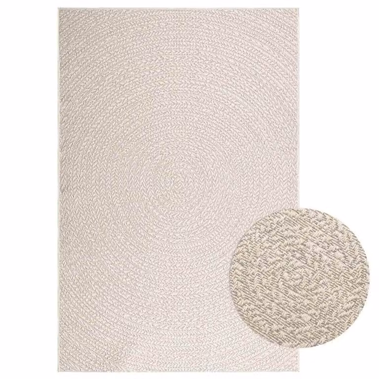 Berkfield Home ZIZUR Jute Look Indoor and Outdoor Rug, Beige, W: 140 cm, D: 200 cm