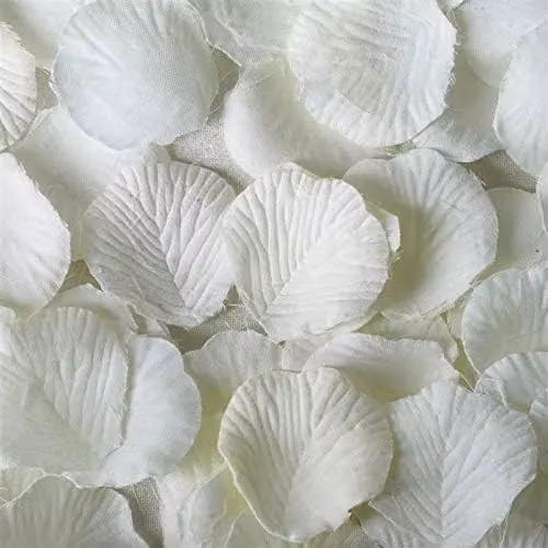 Shatchi 300pcs Ivory Silk Rose Petal Confetti for Wedding, Anniversary and Mother's Day Table Decorations – 2