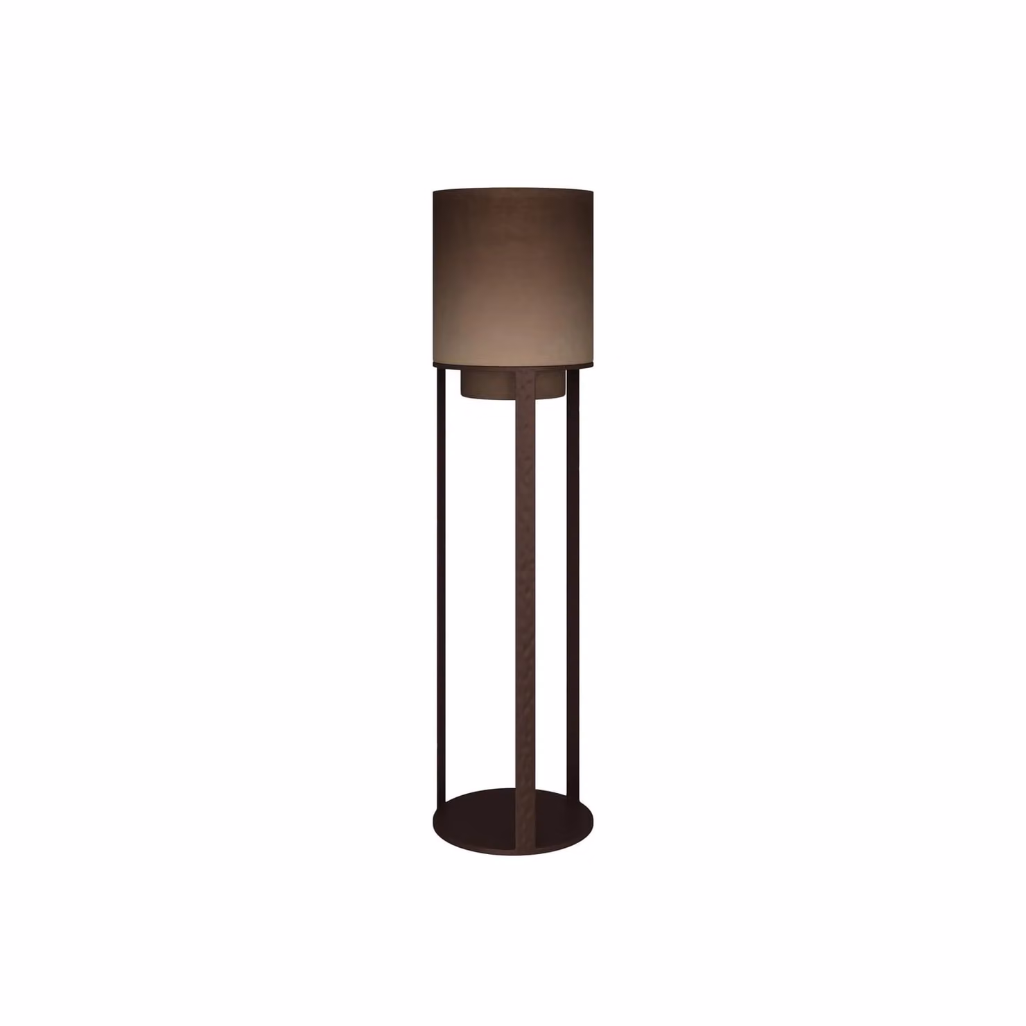 Dome Deco UZON Hurricane M Metal Tabletop Pillar Candle Holder, Brown, Round