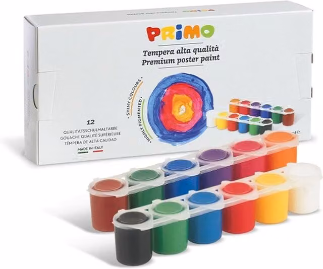 Morocolor Poster Paint, Yellow, 12 x 25ml