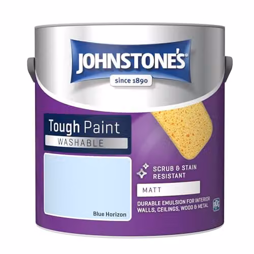 Johnstone's Washable Matt Wall and Ceiling Paint in Blue Horizon, 2.5L – 1