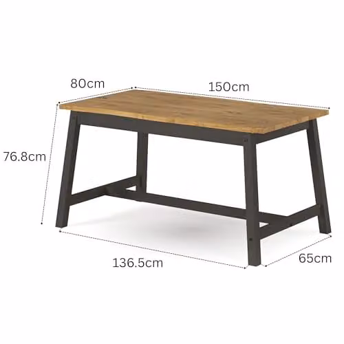 Core Products Corona Live Edge Rectangular Dining Table in Rustic Pine with Waxed Finish – 1