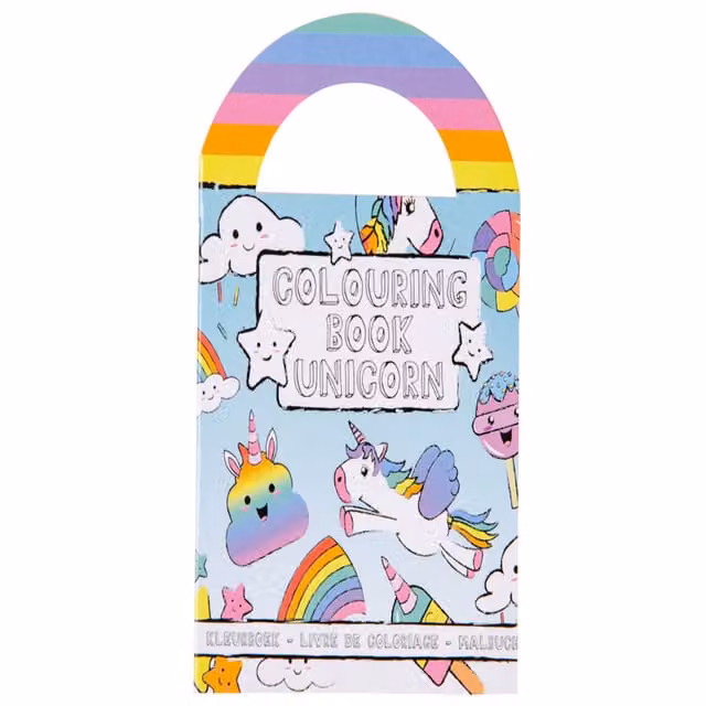 LG-Imports Pack of 12 Multicolour Unicorn Coloring Mini Books with Stickers for Children