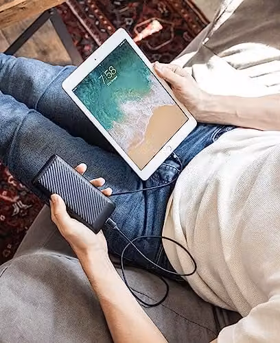 OUR PURE PLANET 20000mAh 22.5W Fast Charging Portable Power Bank with USB-C and 3 Output Ports and LED Display in Black – 2