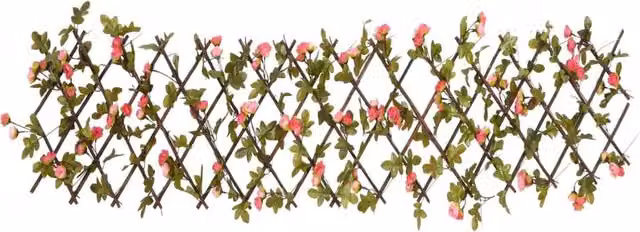 Berkfield Home Artificial Ivy Trellis Expandable 5 Piece Set in Dark Pink
